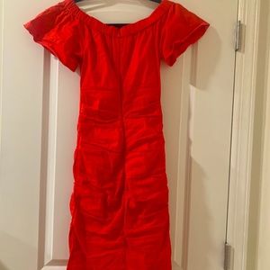 Nicole Miller fitted silhouette red dress
